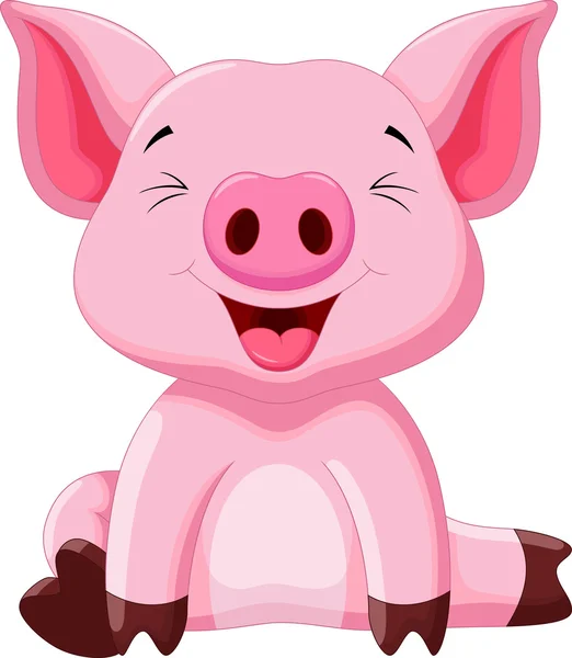 Cute pig cartoon — Stock Vector