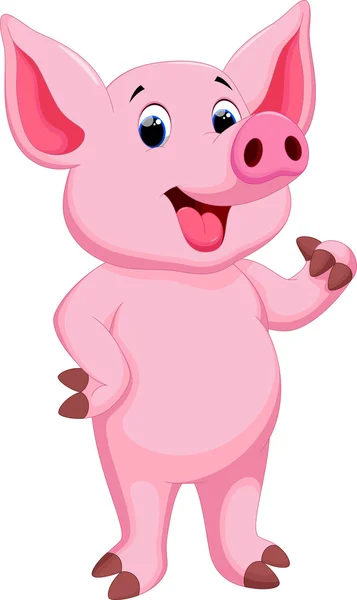 Cute pig cartoon — Stock Vector