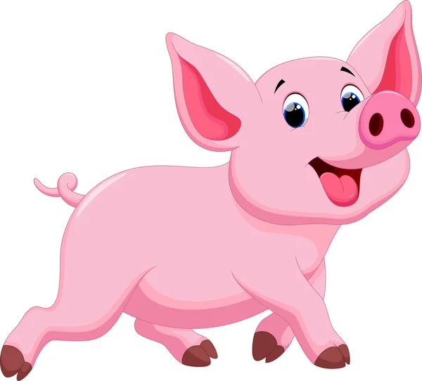 Симпатичный мультфильм про свинью — стоковый вектор