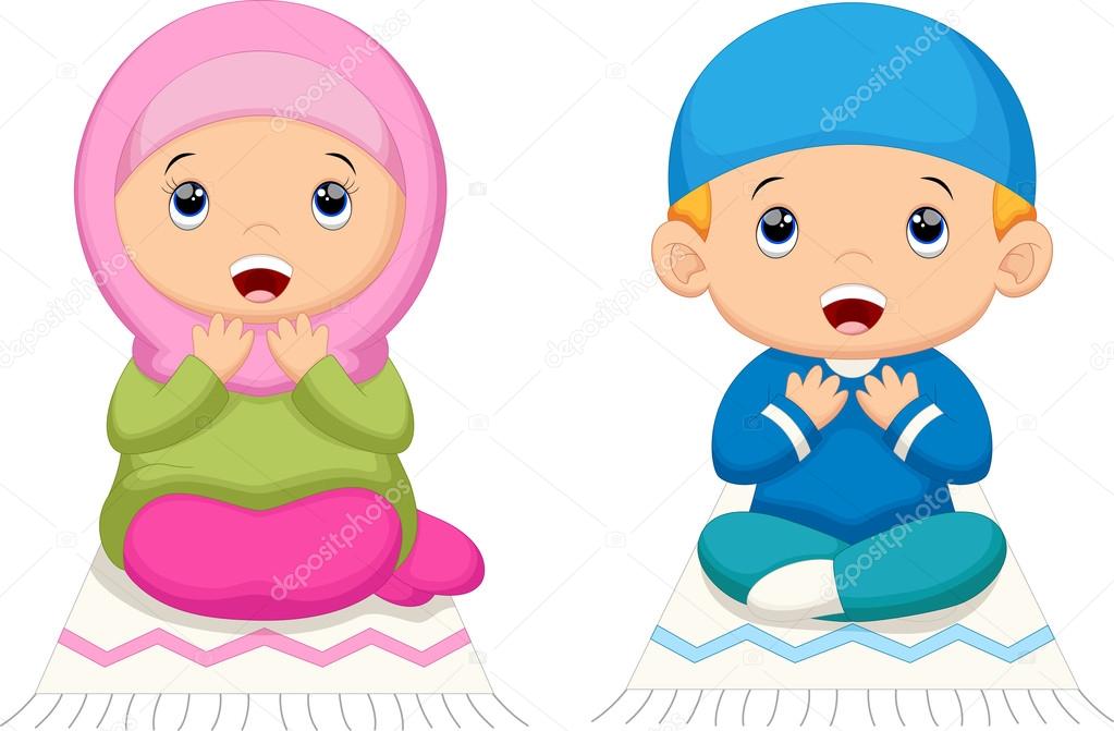 Muslim kid praying