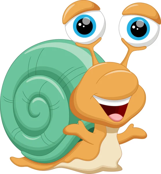 귀여운 달팽이 만화 — 스톡 벡터