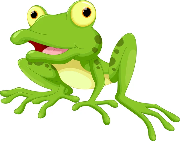 Cute frog cartoon — Stock Vector