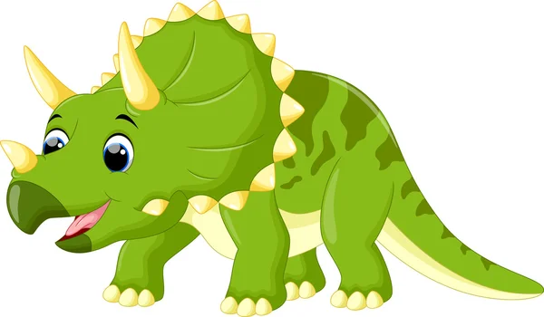 Lindo triceratops dibujos animados — Archivo Imágenes Vectoriales