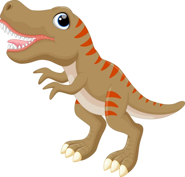 Drôle de dessin animé tyrannosaure — Image vectorielle