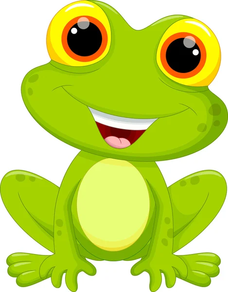 Cute frog cartoon — Stock Vector