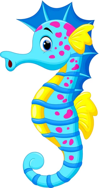 Schattig seahorse cartoon — Stockvector