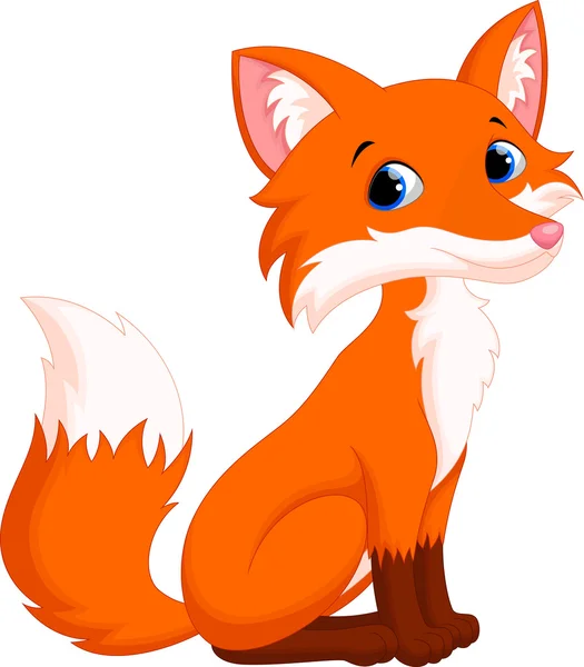 stock vector Cute fox cartoon