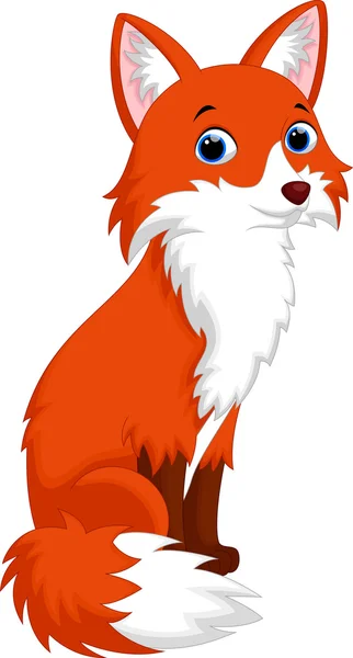 Mignon dessin animé renard — Image vectorielle