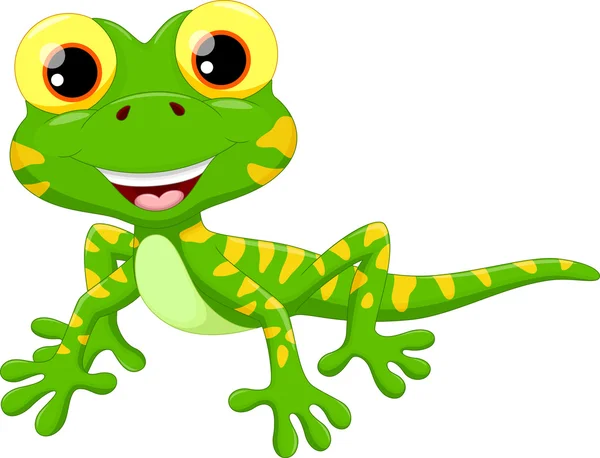 Lindo lagarto dibujos animados — Vector de stock