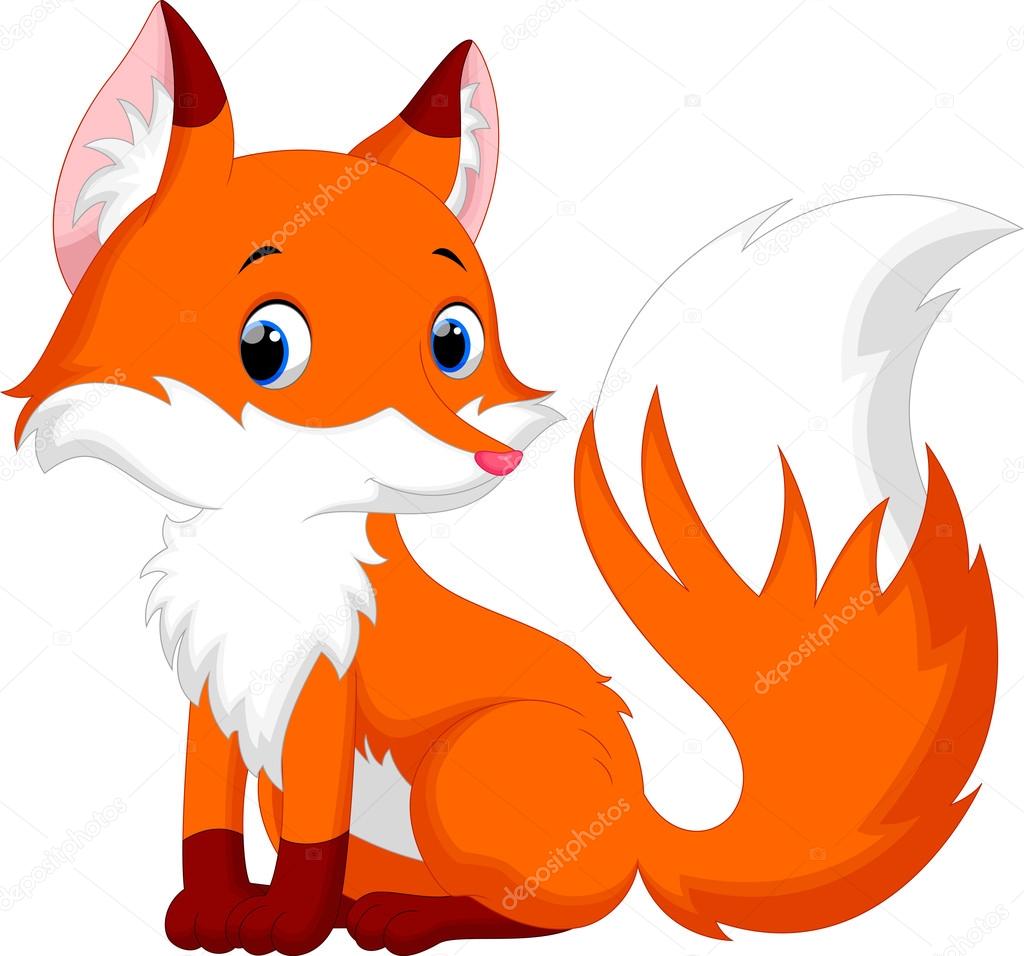 Cute fox cartoon