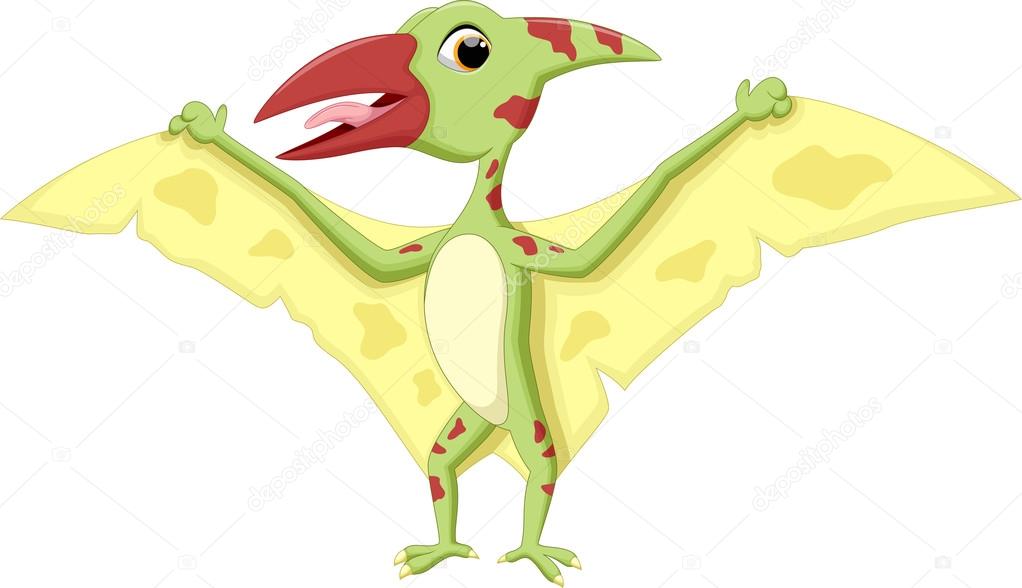 Cute pterodactyl cartoon