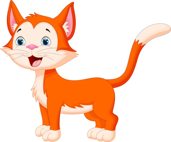 Lindo gato dibujos animados — Vector de stock