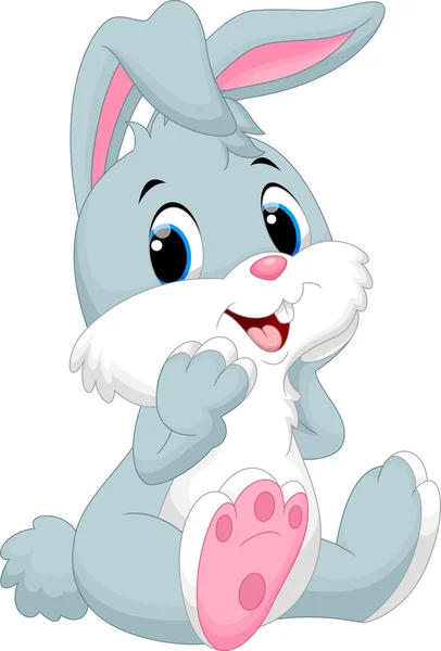 Carino coniglio cartone animato — Vettoriale Stock