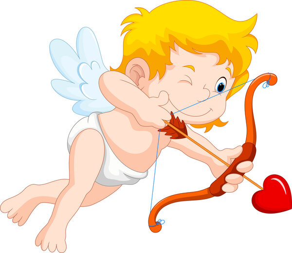 Cupid ready to shoot his arrow