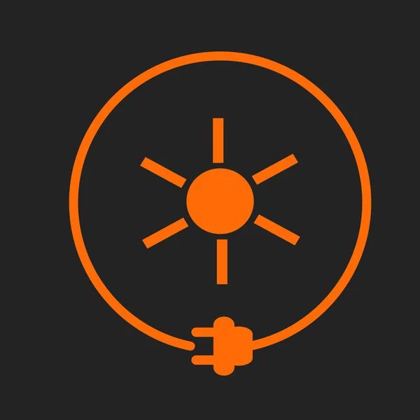 Sol como fuente de energía — Vector de stock