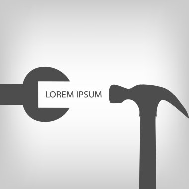 çekiç ile somun anahtarı