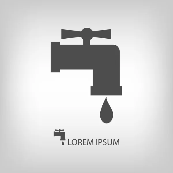 Tap with water drop — Stock Vector
