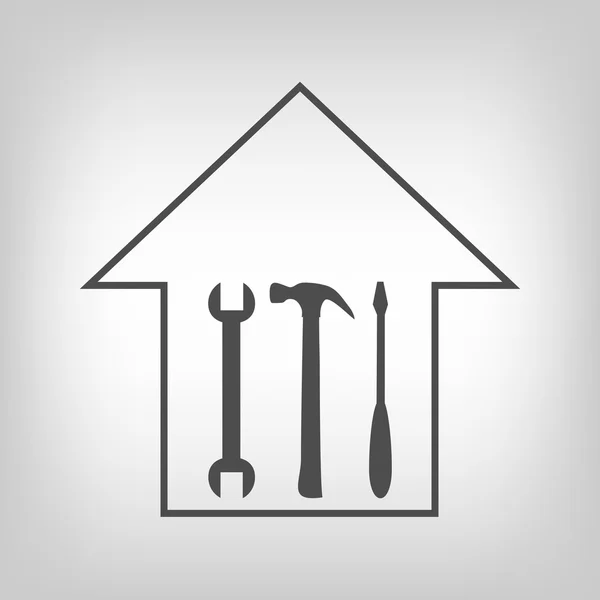 Huis reparatie — Stockvector