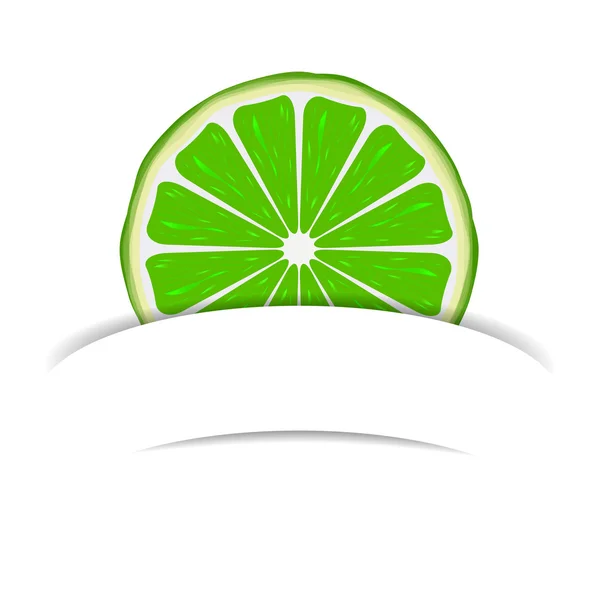 Lime met papier banner — Stockvector