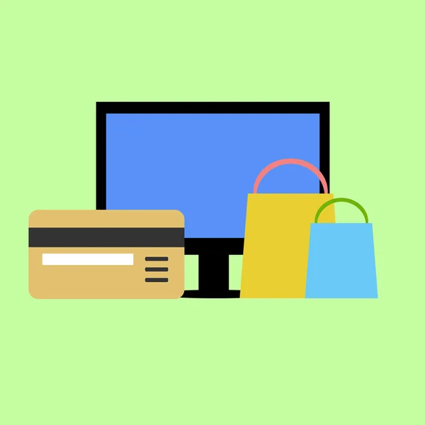 Shopping online — Stock Vector