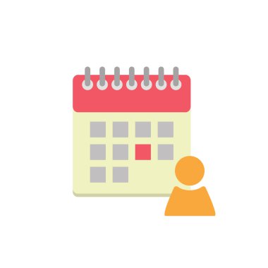 Düz stil takvim simgesini