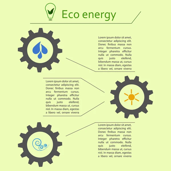 Hernieuwbare energie infographics — Stockvector