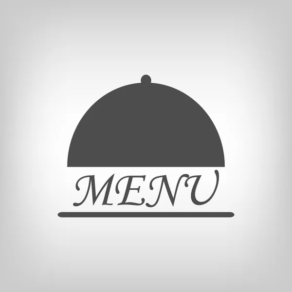 Menu text in cloche in grey colors — Stock Vector