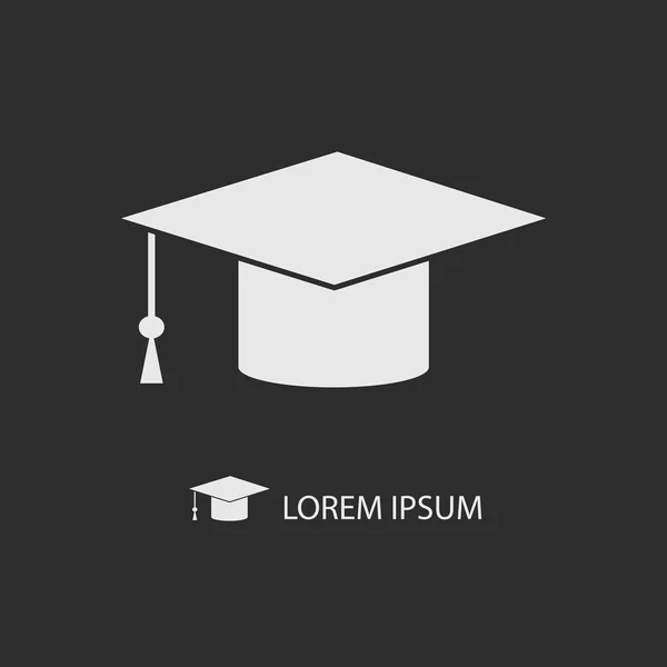 Sombrero de graduación como logotipo — Archivo Imágenes Vectoriales