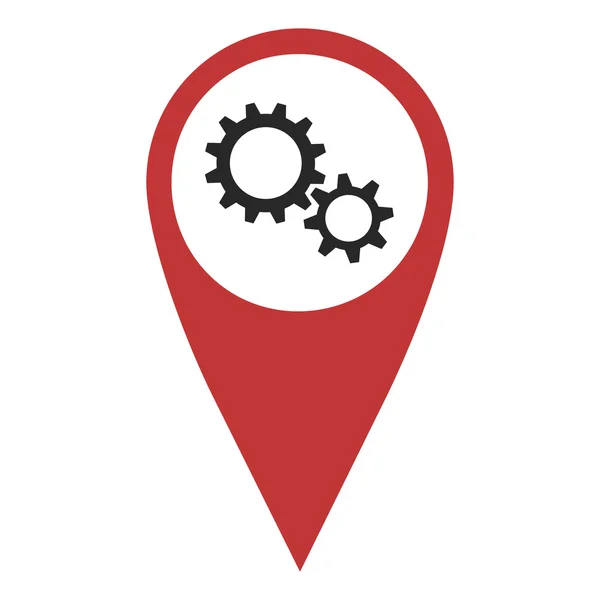Dişli tekerlekli kırmızı geo PIN