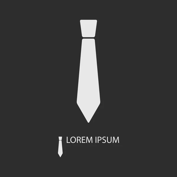 灰色领带作为徽标 — 图库矢量图片