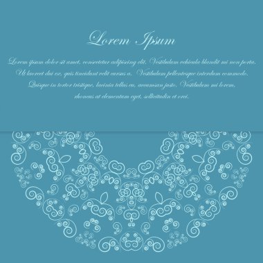 Mavi kart tasarımı ile süslü tasarlamak