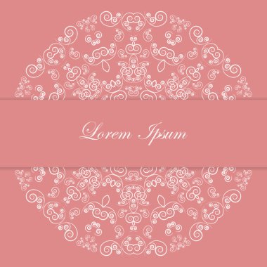 Pembe kart tasarımı ile süslü tasarlamak