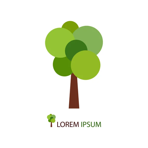 Árbol verde abstracto como logotipo — Archivo Imágenes Vectoriales