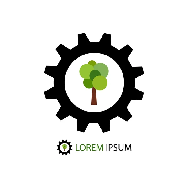 Цветной логотип деревообрабатывающей промышленности — стоковый вектор
