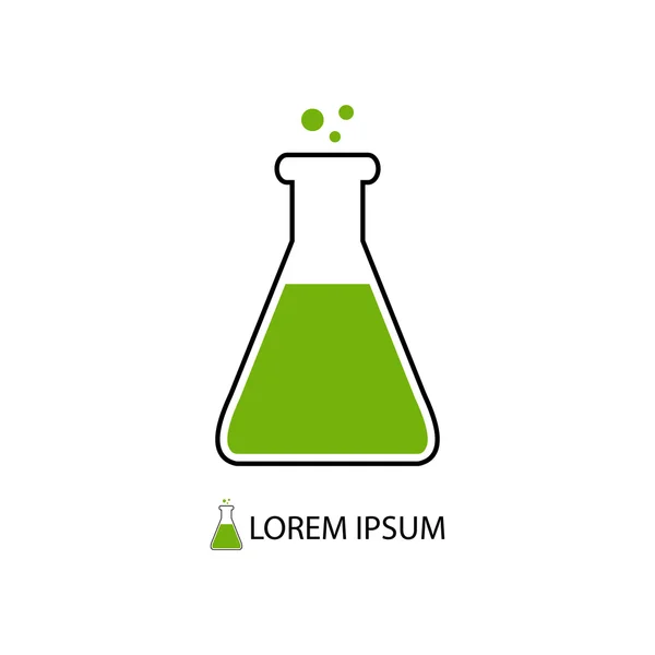 Frasco como logotipo de química — Archivo Imágenes Vectoriales