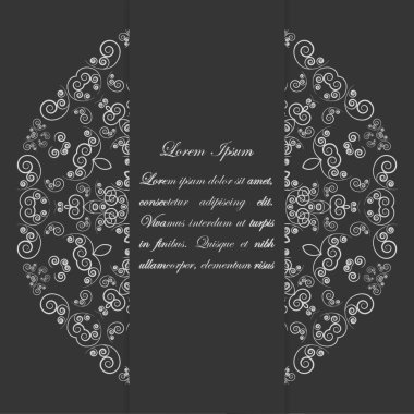 Siyah ve beyaz kart tasarımı ile süslü tasarlamak