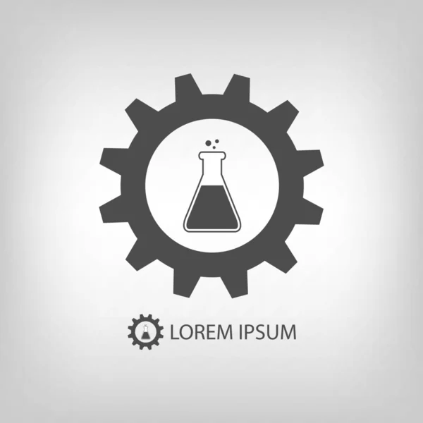 Logo de la industria química gris — Archivo Imágenes Vectoriales