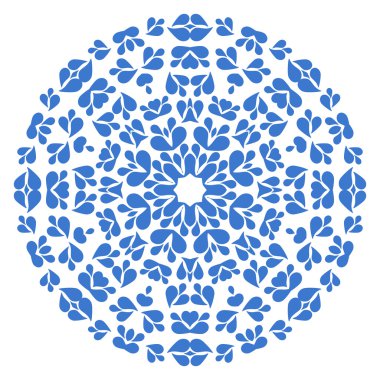 Beyaz arka plan üzerinde yuvarlak mavi desen