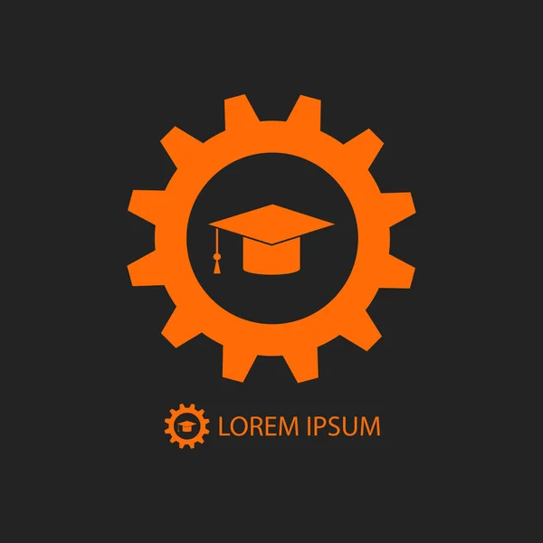 Diseño logo Orange engineering education — Archivo Imágenes Vectoriales