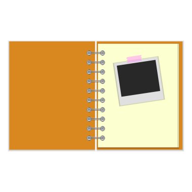 Açık defter ile fotoğraf