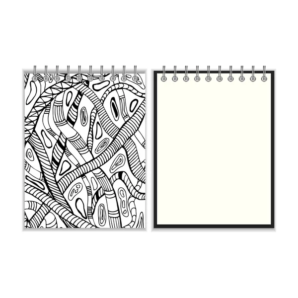 Cuaderno con cubierta de diseño de serpiente — Vector de stock