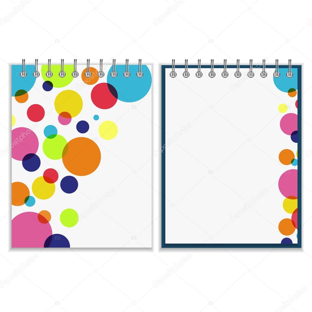 Spiral notebook with bright colorful cover design