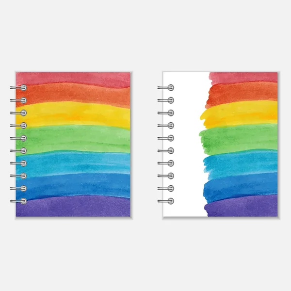 Notebook cover and page design with rainbow Stock Vector Image by ©rinika 75053033