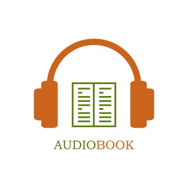 Yeşil ve turuncu audiobook simgesi