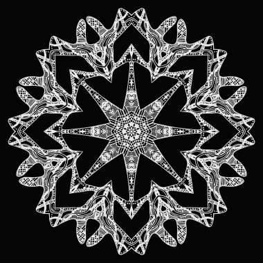 Siyah beyaz yuvarlak desen