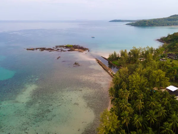 Veduta Aerea Della Natura Paradiso Tropicale Spiaggia Dell Isola Godere — Foto Stock