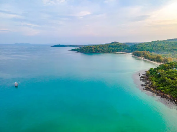 Veduta Aerea Della Natura Paradiso Tropicale Spiaggia Dell Isola Godere — Foto Stock