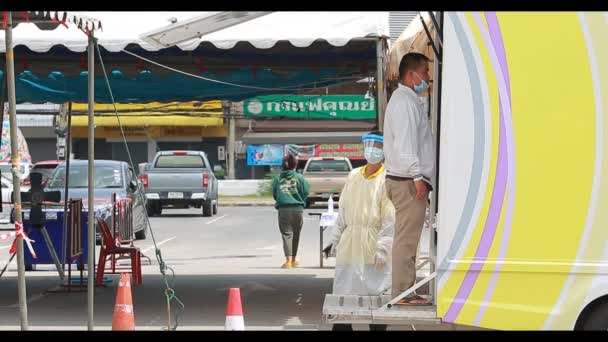 Nakhon Ratchasima Thailand May 2021 Public Health Technical Officers Collecting — 图库视频影像