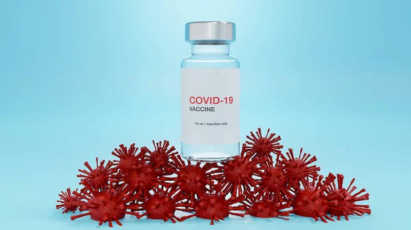 Рендеринг Креативный Дизайн Коронавирусной Вакцины Ковид Внутримышечных Инъекций Вирус Короны — стоковое фото