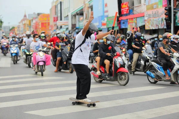 Nakhonratchasima Thailand Juli 2021 Automaffia Straat Van Thailand Ging Straat — Stockfoto